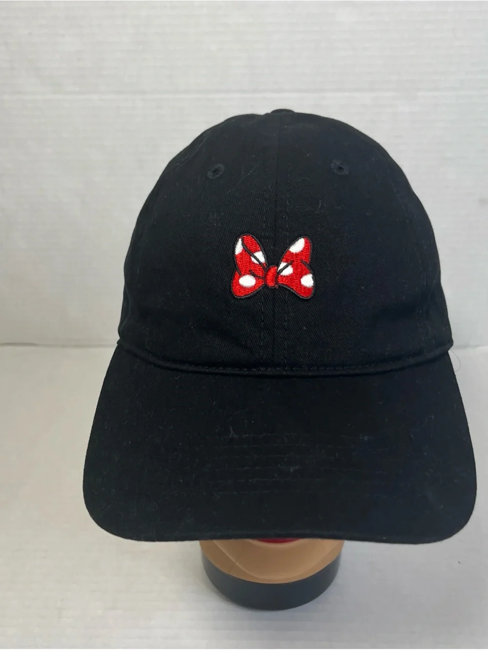 Disney Minnie Mouse Ball cap black Hat Embroidered adjustable strap